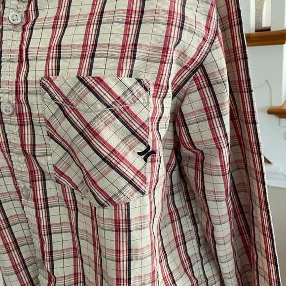 Hurley Plaid Long Sleeve Shirt SZ L NWOT - Picture 5 of 10